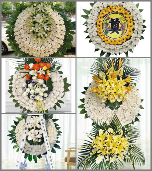 河南信阳罗山县龙山乡花圈速递